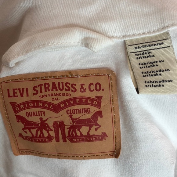 Levi’s White Vest Jacket XS - Picture 6 of 7